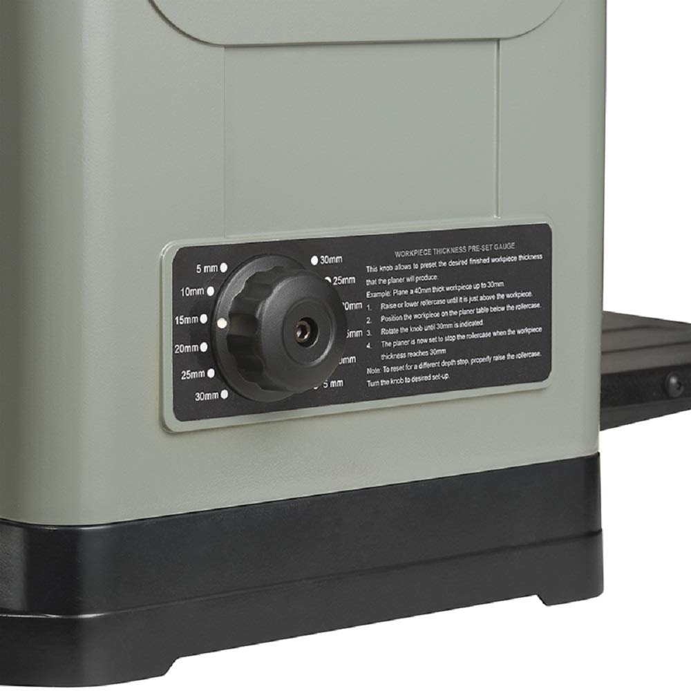 Fervi 0517A - Cepillo de espesor monofásico de 330 mm con superficie de trabajo de granito