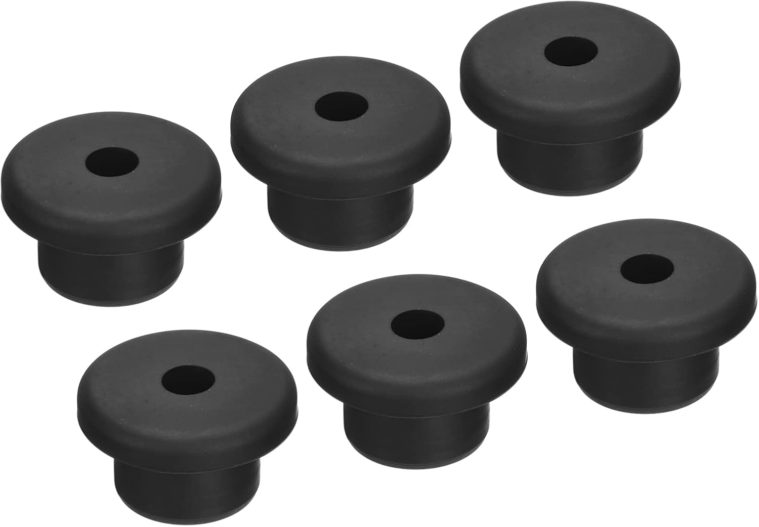 MECCANIXITY Rubber Grommet Mount Dia 5/8" (16mm) Round T Type for Organizing and Protecting Cord Pack of 6