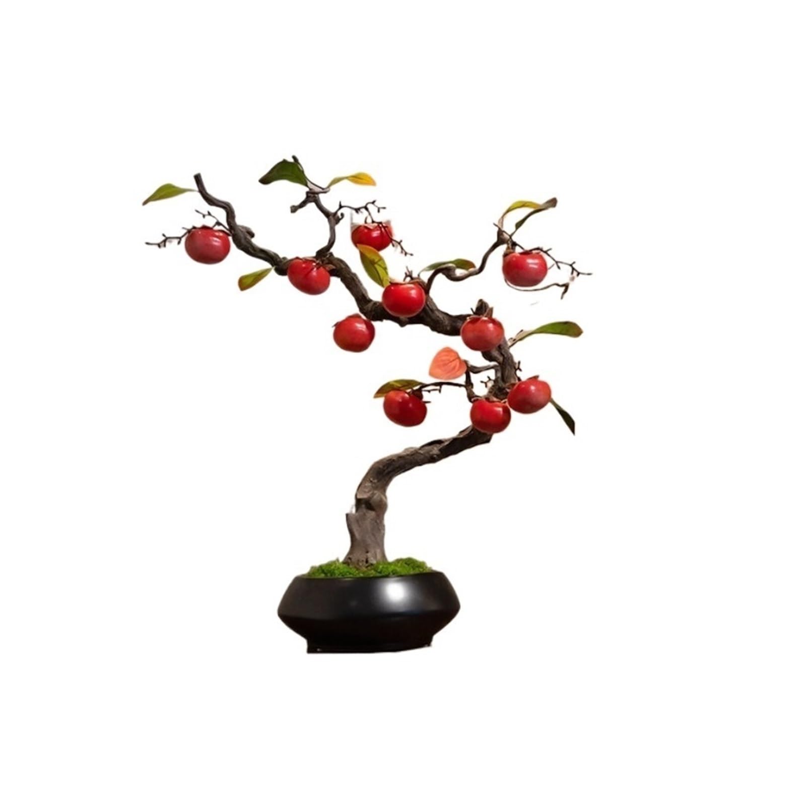 Bonsai Tree Artificial Fruit Plant in Pot Potted Decorative Faux Plants Home Decor