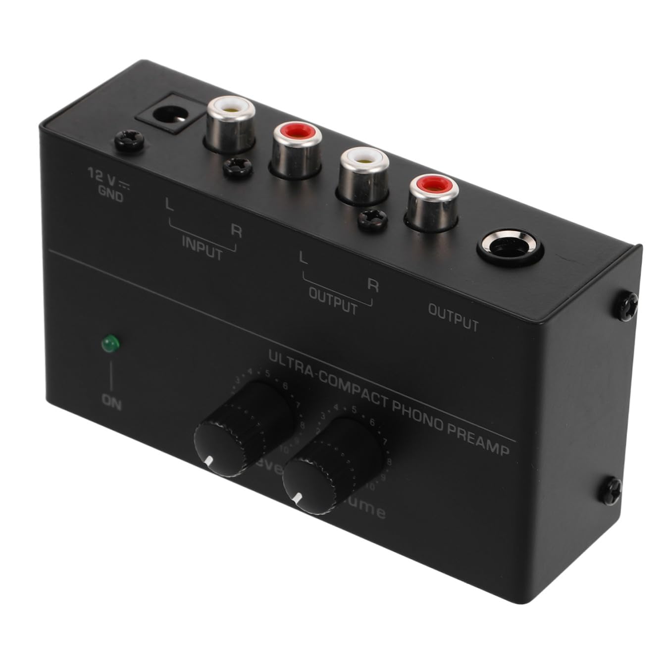 Veemoon Preamplificador de Tocadiscos Metálico Amplificador de Phono para Audio Doméstico Preamplificador de Repuesto para Tocadiscos para Sistemas de Alta Fidelidad