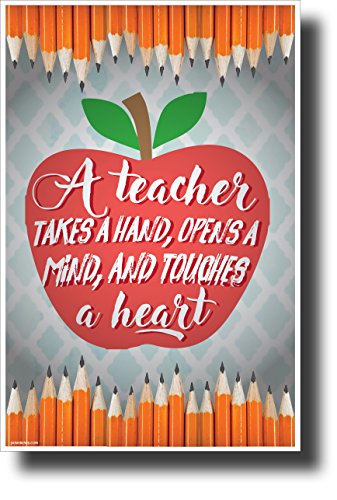 Poster A Teacher Opens A Mind - Décoration murale pour classe d'école