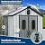 Domi 5×3ft Outdoor Resin Storage Shed - 95+ Cubic Ft Weatherproof Double-Wall Yard Shed with Skylight, Lockable Door and Carpet, Heavy-Duty Steel Frame Storage Building for Lawn Mower, Bike, Tools