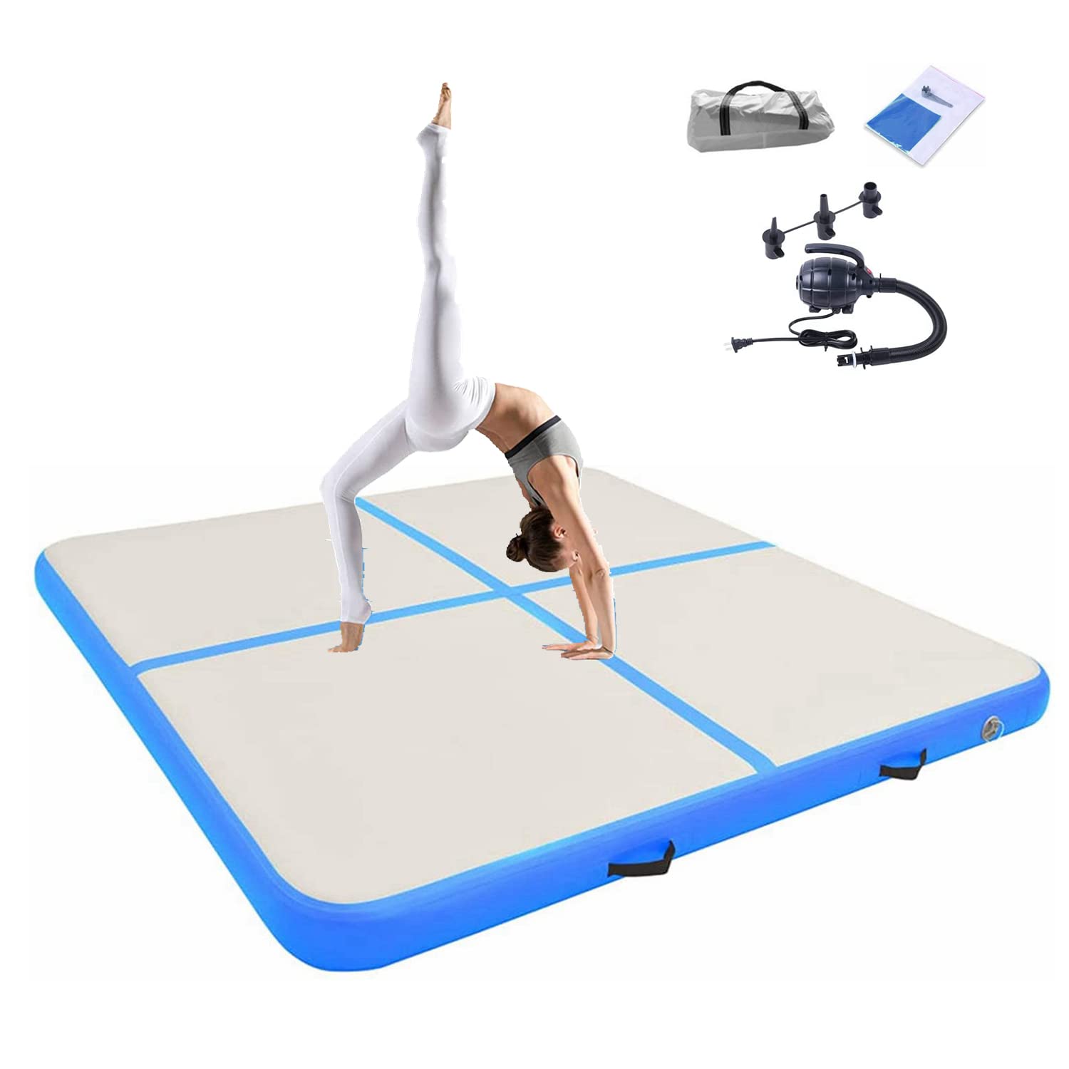 Amazon | エアトラック 体操 エアマット タンブリングマット 正方形 2m