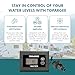 Topargee Surface Mount Water Tank Gauge - Real-Time RV, Caravan & Boat Accessory - Accurate RV Water Tank Level Indicator - Tracks Flow (Liters/Gallons), No Drilling, Compact Display, Battery Powered