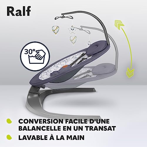 Balancelle bébé 5 vitesses LIONELO Ralf transat 12 mélodies intégré - 3