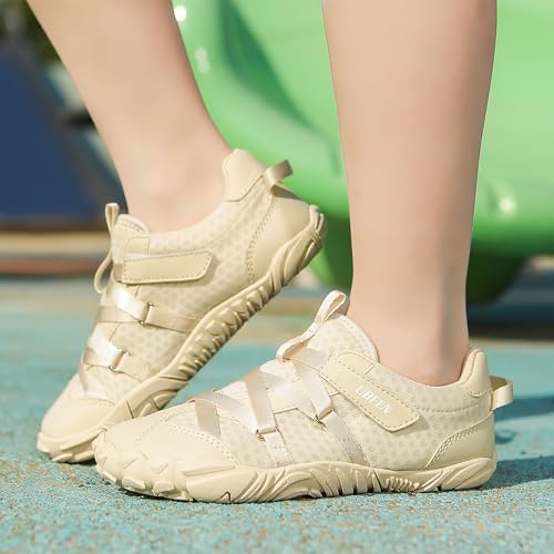 Image of UBFEN Kids Barefoot Shoes Zero Drop Wide Toe Box Sneakers for Boys Girls | Hook&Loop, Lightweight, Breathable, Suitable for Hiking, Walking, Tennis, Running, Daily Wear, Toddler, Little Kid, Big Kid