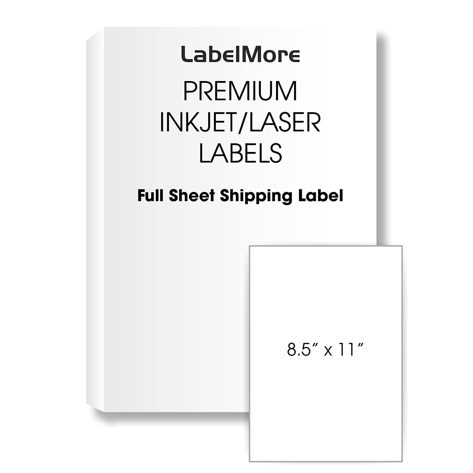 Ink Label Sample Snapklik.com : LabelMore 8.5 X 11 Full Sheet Sticker Label For Laser ...