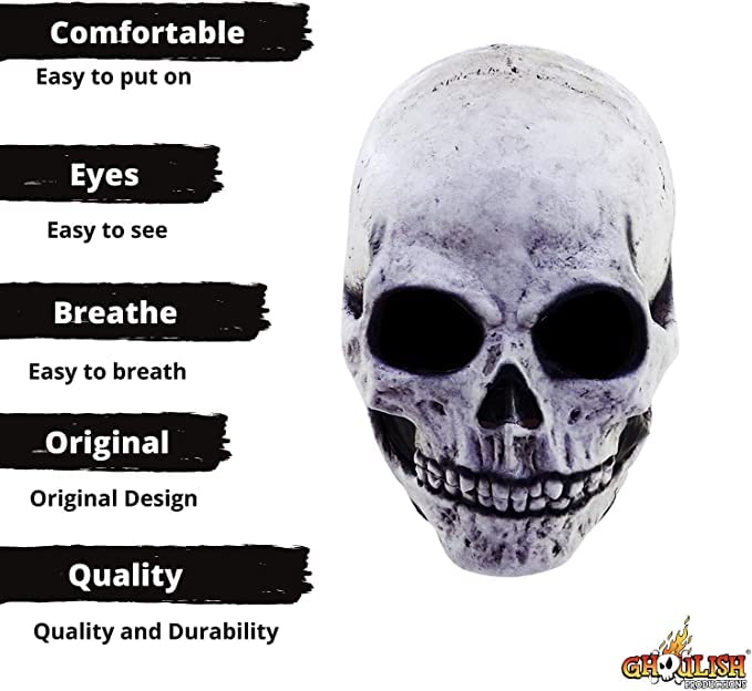 Generique - Skeleton Mask for Adults, White - Image 3