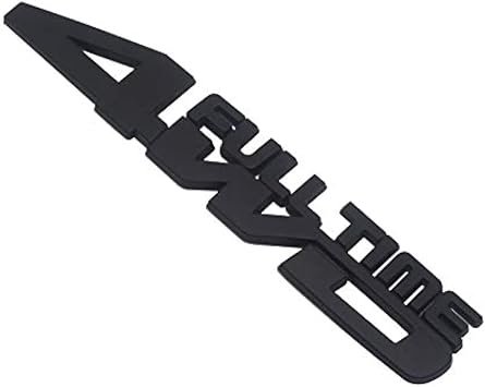 EmbRoom 4WD Full TIME, 3D Metal 4 Wheel Drive Logo Side Fender Rear Trunk Emblem Badge Decals Sticker for All 4 Wheel Drive Car Models Black