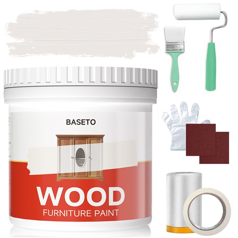 Wood Paint for Furniture, Durable Cabinet Countertop Paint Easy Application for DIY Projects, Wood,...