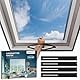YANGTE Fliegengitter Fenster fliegengitter dachfenster 150 x 180 cm - Ohne Bohren Zuschneidbar mit Selbstklebendem Klettband und Reißverschluss 4 Stück