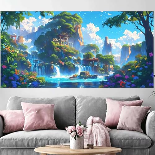 Diamond painting adulte 50x100cm broderie diamant fleur kit complet DIY