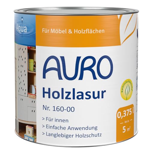 Preisvergleich Produktbild AURO Holzlasur, Aqua - Farblos - 0,375L