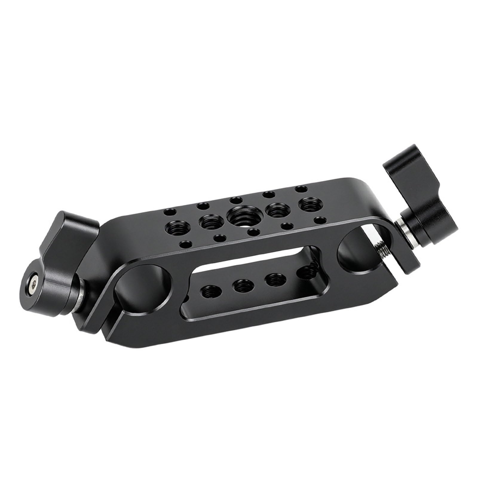 Kfwfuaee Aluminum 15Mm Pipe Clamp With Two Fixing Hole Easy Assembly Rod Adapter 1 / 4Inch 3 / 8Inch Thread Clamp Accessories Aluminum Pipe Clip Holder