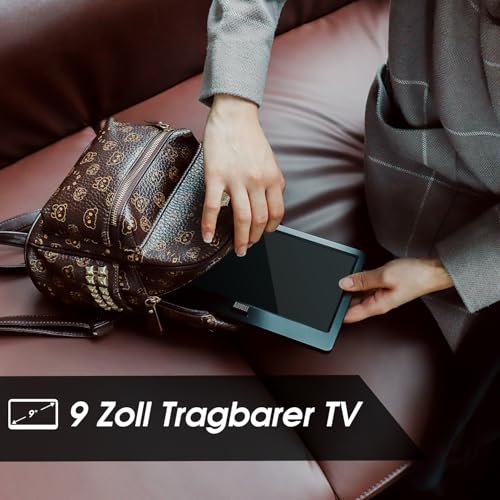 Tragbarer Mini Fernseher - August DA900D - 9 Zoll mit Akku - Portabler hochauflösender LCD TV mit DVB-T2 HD Tuner / EPG / Aufnahmefunktion (PVR) / Multimediaplayer / HDMI-In / USB / Kopfhöreranschluss – Bild 4