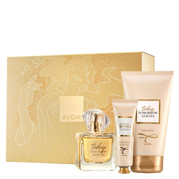 Avon Set regalo Today Eau de Profumo/Lozione per il corpo/crema per le mani floreale/di lunga durata/elegante