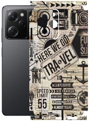 Image of AtOdds - Full Body Back Screen Guard Protector Film - Lamination Wrap Skin Sticker Compatible with Poco X5 PRO (5G) | Scratchproof Matte Finish (Explore)