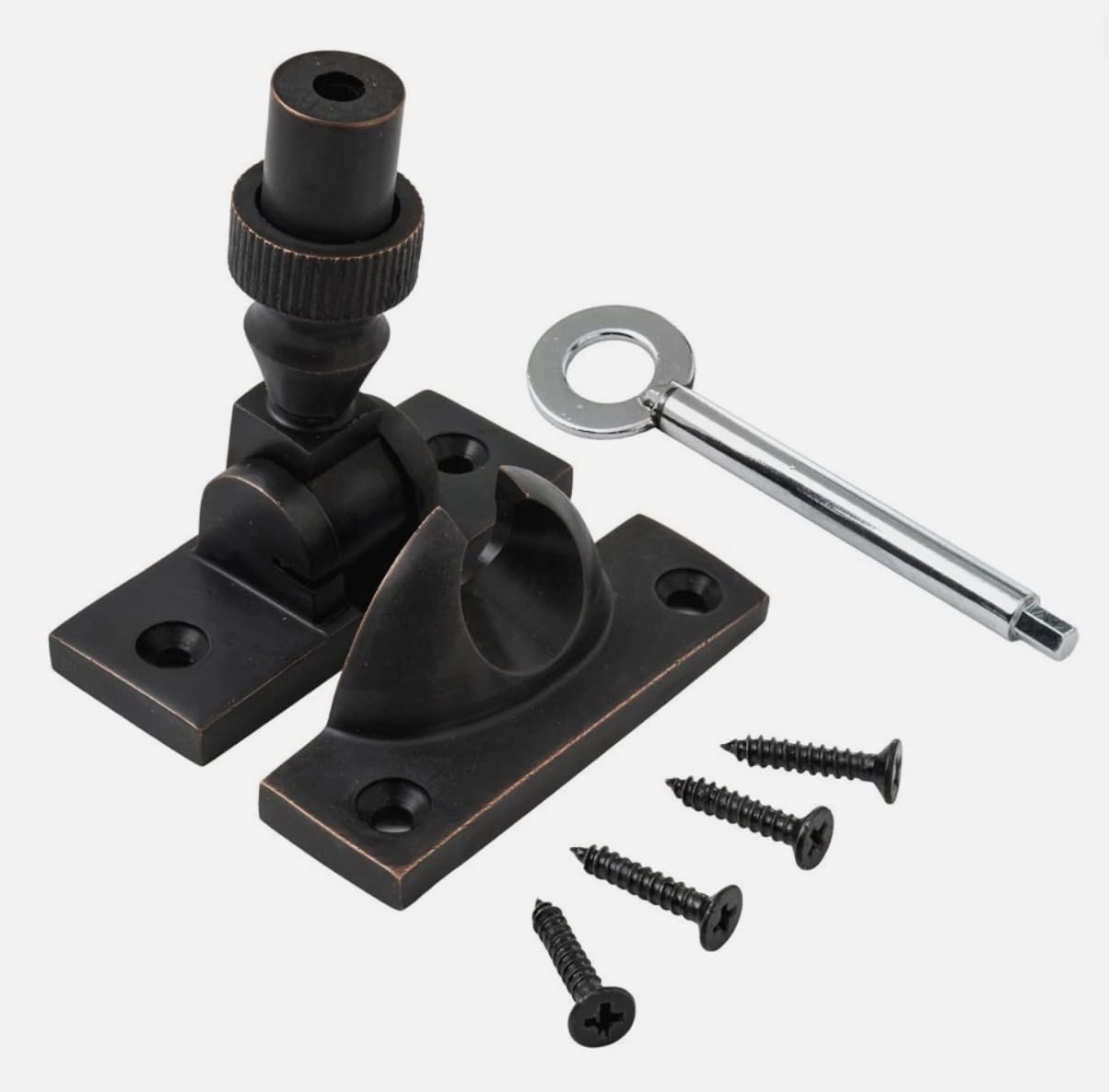 Solid Brass Locking Brighton Sash Window Fastener, Multiple Finishes (Oil Rubbed Bronze)