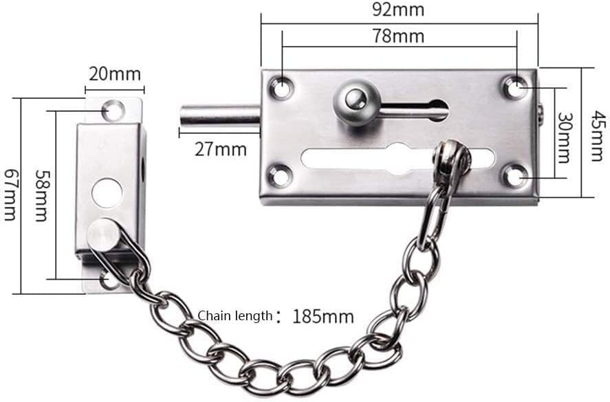 Limitatori di finestre Serratura a catena for porta con fibbia di sicurezza standard Protezione for catena di sicurezza for porta in fusione di acciaio inossidabile, serratura a scrocco for porta e si