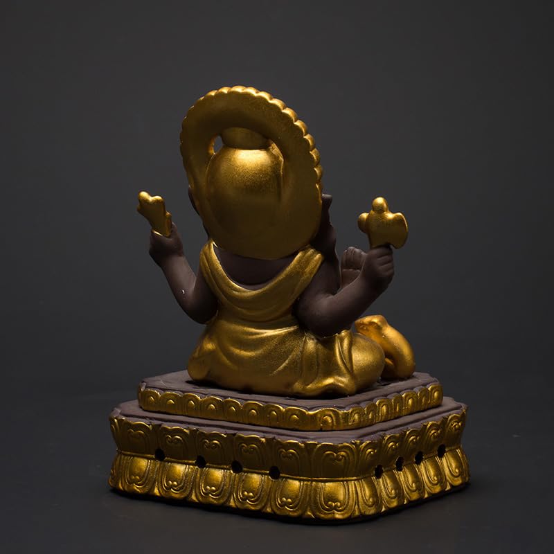 Portaincenso Bruciatore di incenso in Argilla Viola Ganesha Mammon, Elefante, divinità, Mascotte, Ornamenti in Ceramica, Porta incenso for Interni Bruciatore di Incenso A Riflusso