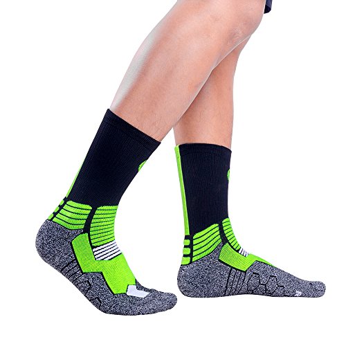 Kuangmi Herren Sportsocken 2 Paar Grün L Cover
