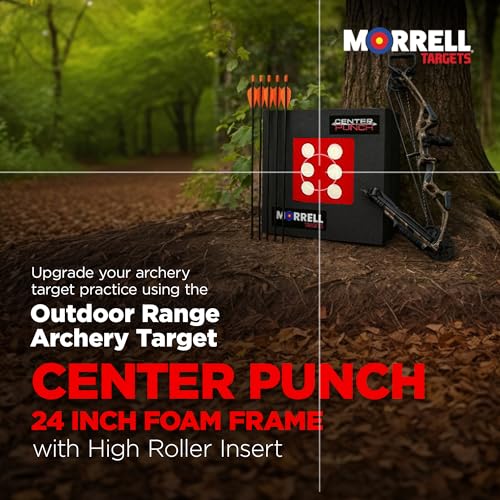 Image of Morrell Targets Center Punch Foam Frame with High Roller Insert, Layered Archery Block for Compound Bows and Crossbows