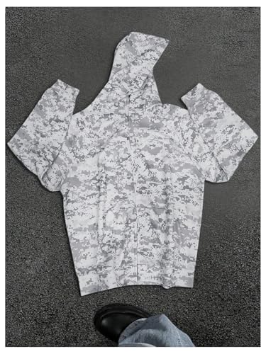 Men's Light Camo Hoodie Long Sleeve Zip Up Hoodies Pullover Sweatshirt Jackets Outerwear Streetwear3