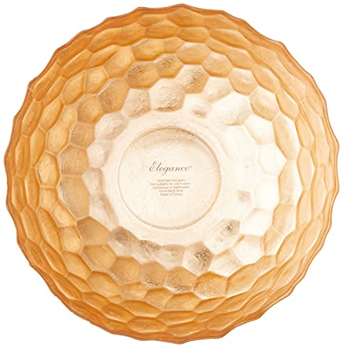 Elegance Odessa Gold Glass Bowl, 9.5-Inch #TOP2
