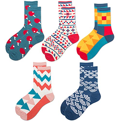 BETOY Calcetines hasta La Pantorrilla para Hombre Estampados Hombres Ocasionales Calcetines Divertidos Impresos de Algod�n de Pintura Famosa de Arte Calcetines de Colores de Moda