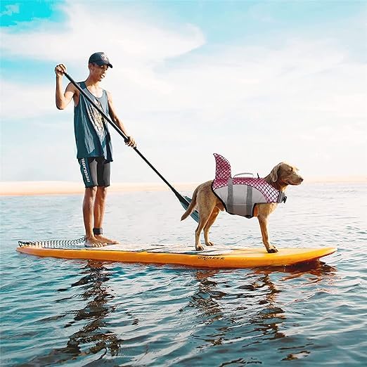 Olpad Dog Life Jacket Ripstop Dog Life Vest for Boating Swimming, Reflective Dog Safety Vest with Superior Buoyancy & Rescue Handle, Fish Scales Dog Swimsuit Lifesaver 4
