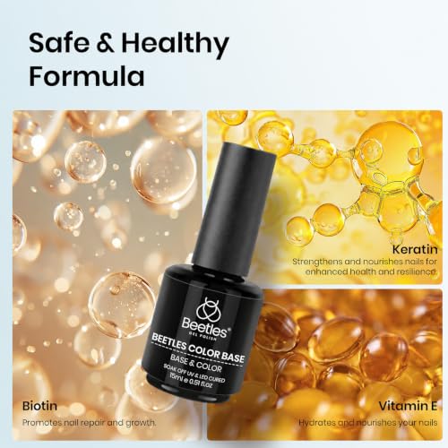 Image of Beetles Rubber Base Gel and Builder Top Coat Gel Nail Polish Set 2Pcs 15ML