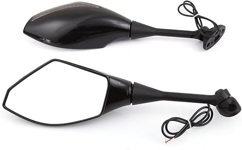 Miniatura 7 de Espejos retrovisores laterales de motocicleta negros con señal de giro para bicicleta deportiva Honda CBR600RR 2003-2011 CBR1000RR 2004-2007 (negro