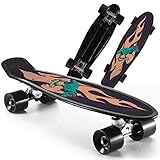 WhiteFang Skateboards 22 inches Kids Skateboard with Colorful PU Wheels, Mini Cruiser Skateboards...