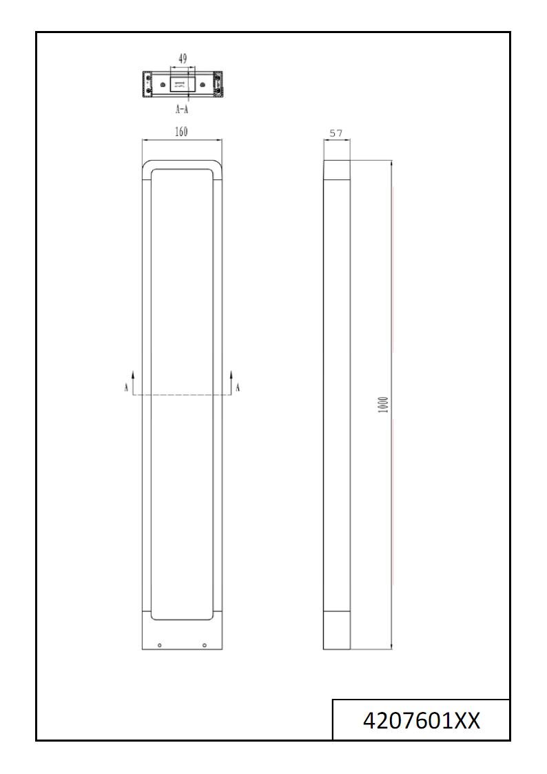 Trio Leuchten LED-Aussen-Wegeleuchte Reno in Aluminiumguss, anthrazit 420760142 |