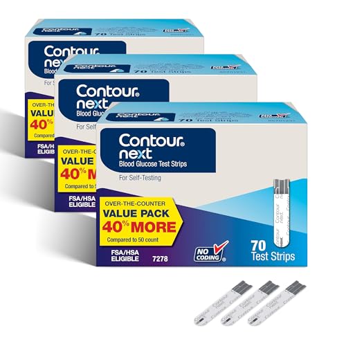 Image of Ascensia Contour Next Blood Glucose Diabetes Test Strips 210 Count (3x70ct)