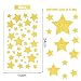 Pegatinas de Navidad, 10 Hojas Navidades Estrella, Purpurina Pegatina de Estrella Autoadhesiva...