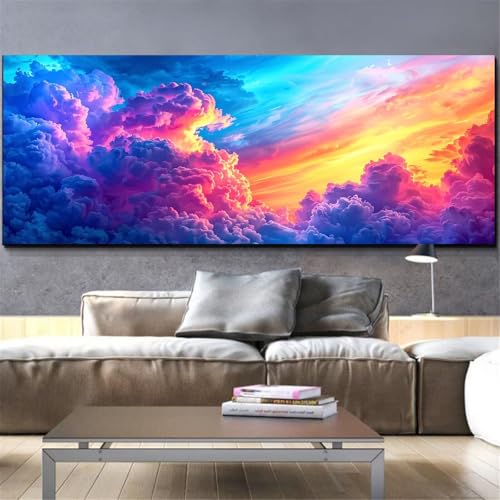 Kit complet de broderie diamant nuage L541 pour un grand tableau paysage zen