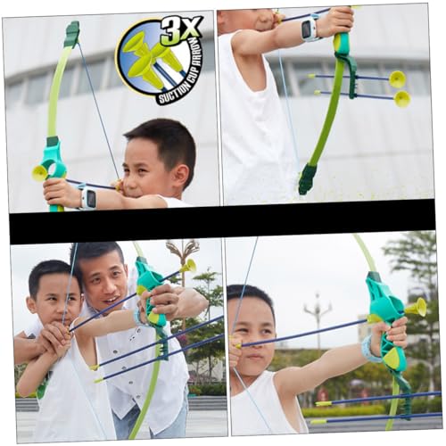 POPETPOP Boys and Girls Archery Toy Set Bow Arrow and Sucker Head Safe Outdoor Fun - Image 2