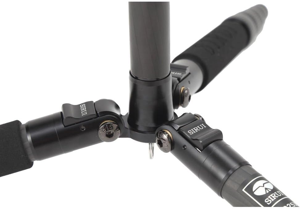 Close-up of Sirui T-025x tripod leg angle lock mechanism