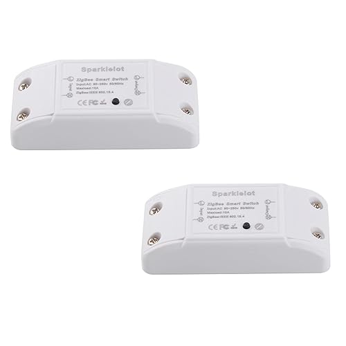 2 unids Zig bee DIY Smart Switch Interruptor inteligente WiFi Interruptor de luz inalámbrico Módulo de relé compatible con Tienda Alexa Google Home