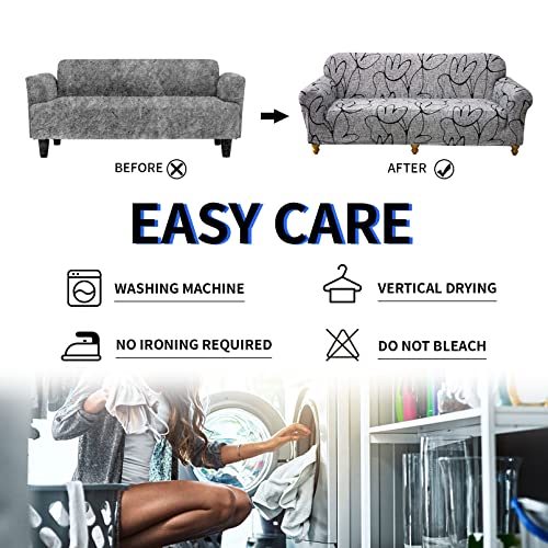 Housse de canapé extensible lavable pour protéger un fauteuil usé 1 place
