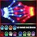COTRUERE 12 Color Led Light up Gloves Cool Finger Flashing Toys Rave Party Favor Gifts for Boys Girls Halloween Christmas Easter Basket Birthday Parties for Kids Teens Adults（only 1 Pair）