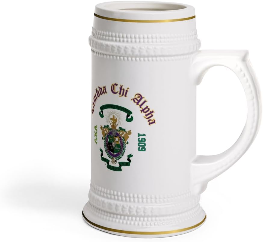 Greekgear Lambda Chi Alpha Collectors Crest & Year Ceramic Stein Tankard