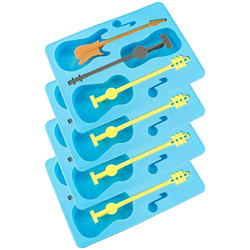 Bandeja de cubitos de hielo guitarra pack 4 azul miniatura 2