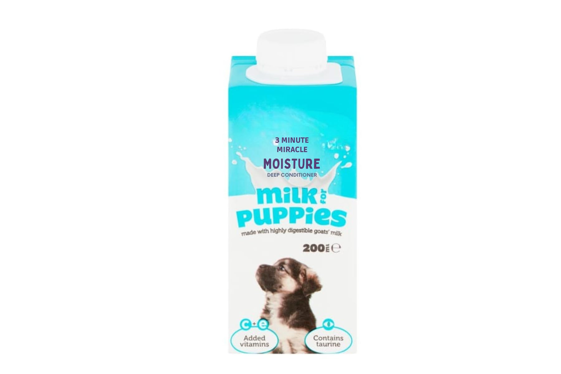 Formula Milk For Puppies 200ml X18 - No Artificial Ingredients, Colours Or Flavours Or Preservatives - Helps Keep Them Hydrated - Encourages Weaning - Contains Insulin - Re-closable Cap