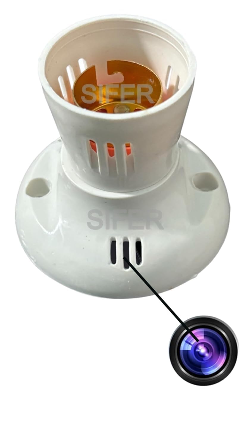 SIFER 1080p spy Bulb Holder Camera with Audio and Video Recorder, Remote Monitoring, Cloud & SD Card Support Upto 128 gb, Hidden spy Camera Invisible Camera for Home & Office, Lookcam App Controlled-image-2