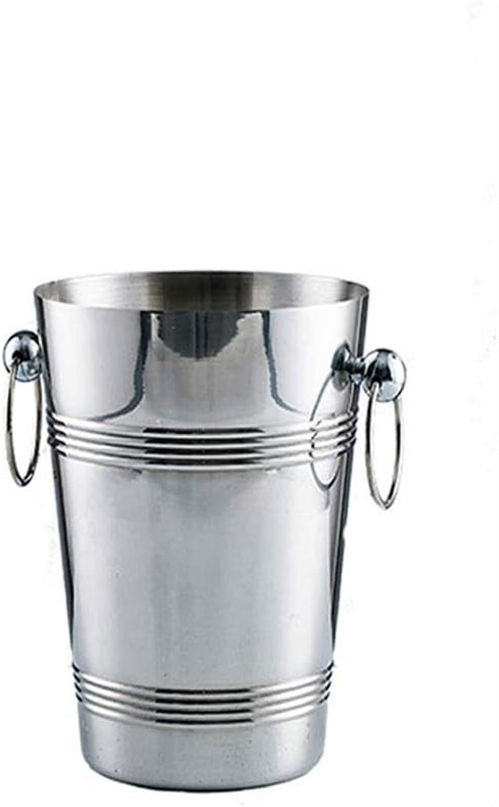 Cubo de hielo de gran volumen, enfriador portátil de acero inoxidable con asa, recipiente de hielo inastillable para fiestas, eventos al aire libre y reuniones de jardín