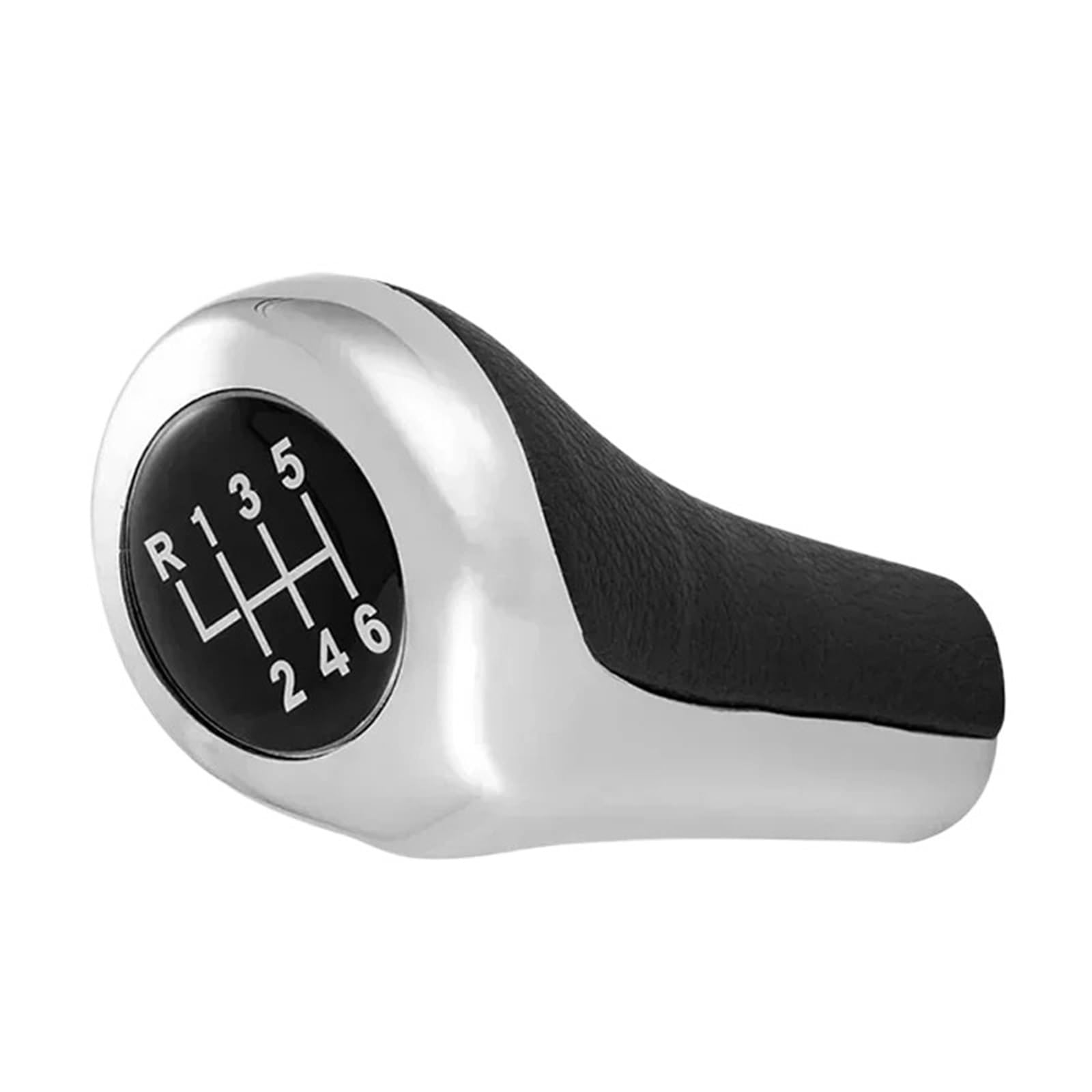 DUFWEHR Shifter Knob for BMW 1 3 5 6 Series E46 E53 E60 E61 E63 E65 E81 E82 E83 E87 E90 E91 E92 Matt Chromed Gear Shift Knob(6 Speed)