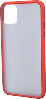 جراب ضهر بتصميم سادة من البولي اليوريثين الحراري لهاتف ايفون 11 Pro Max - احمر، حافظة حماية أساسية