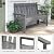 nalone Outdoor Bench, HDPE Patio Bench, Rot-Proof Porch Benches (Grey)